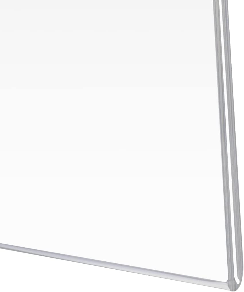 PecMuikee Acrylic Sign Holder 8.5x11, Wall Mount Acrylic Sign Holder and Plastic Paper Display Ad Frame bonus with 3M Tape and Mounting Screws for Restaurants, Office, Market, Library, Store, 20 Pcs