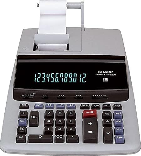 Sharp VX2652H VX2652H Two-Color Printing Calculator Black/Red Print 4.8 Lines/Sec