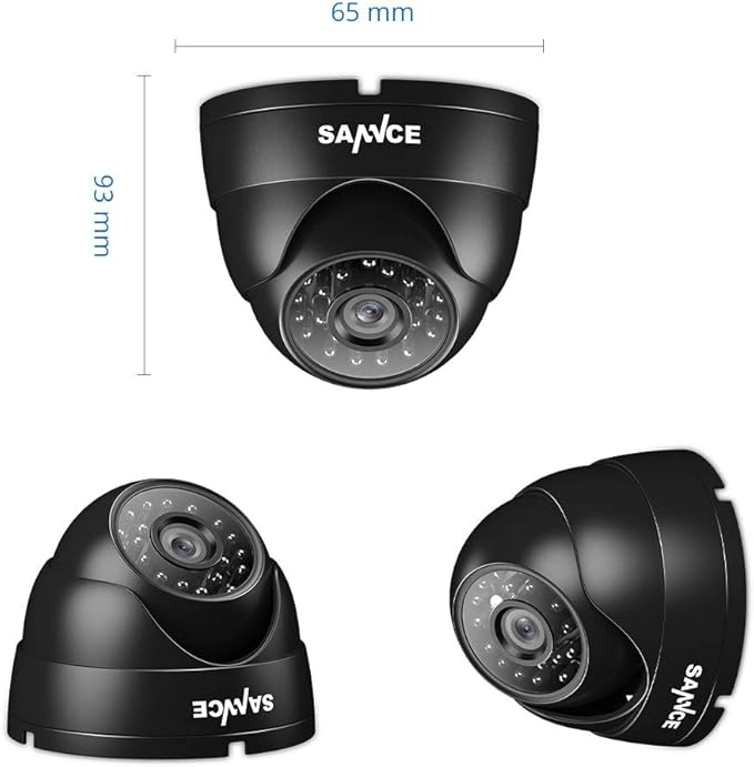 SANNCE 1080p CCTV Security Camera, Dome Surveillance Camera with 100ft Night Vision, IP66 Waterproof for 960H,720P,1080P,5MP,4K Analog Security DVR (No Power Supply and Cable, Only a Camera)