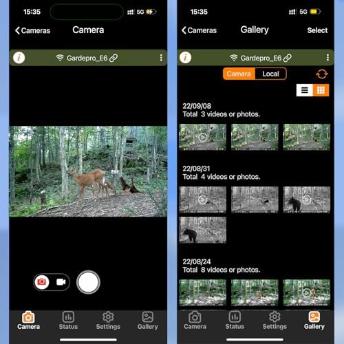 GardePro E6 WiFi Trail Camera (Non-Cellular), 48MP Photos, 1296P HD Video, App Control with Live View, 110° Wide-Angle, No-Glow Night Vision, Motion Activated