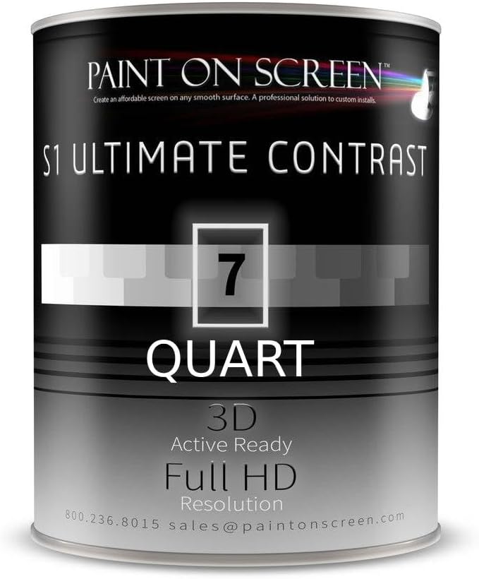 Projector Screen Paint (1 Quart - S1 Ultimate Contrast - Q007)