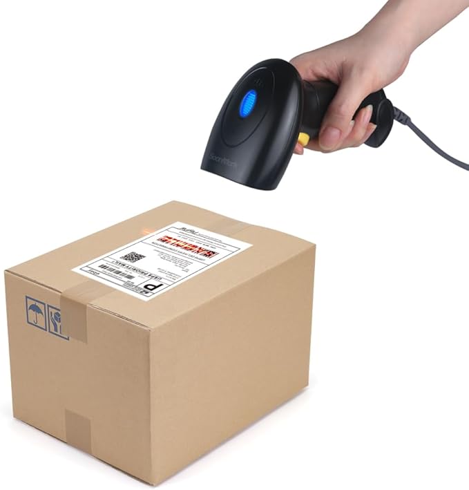 Handheld USB Barcode Scanner Wired 1D Bar Code Reader for Supermarket, Convenience Store, Warehouse