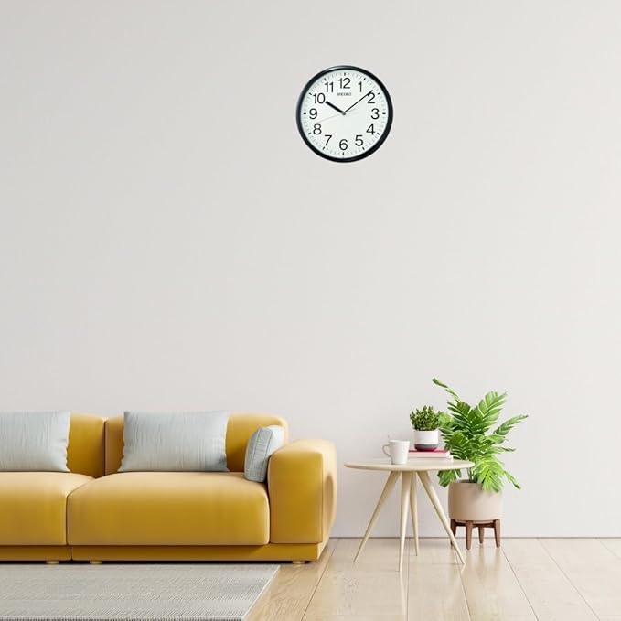 Seiko QXA756KLH Wall Clock, Black, 12 Inch