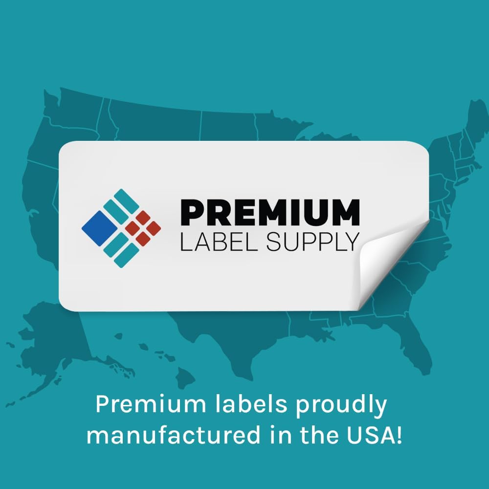 Premium Label Supply Bright Neon Color Fluorescent Sticker Labels - 1" Round Labels - (Fluorescent Red, 63,000 Labels)