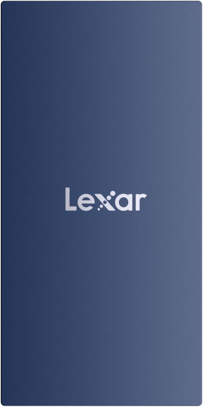 Lexar ES3 1TB External SSD, USB 3.2 Gen2 Portable SSD, PSSD Up to 1050MB/s Read, 1000MB/s Write, External Solid State Drive Compatible with iPhone 16/15 Series/Mac/PS5/XBOX/Laptop/PC, Blue
