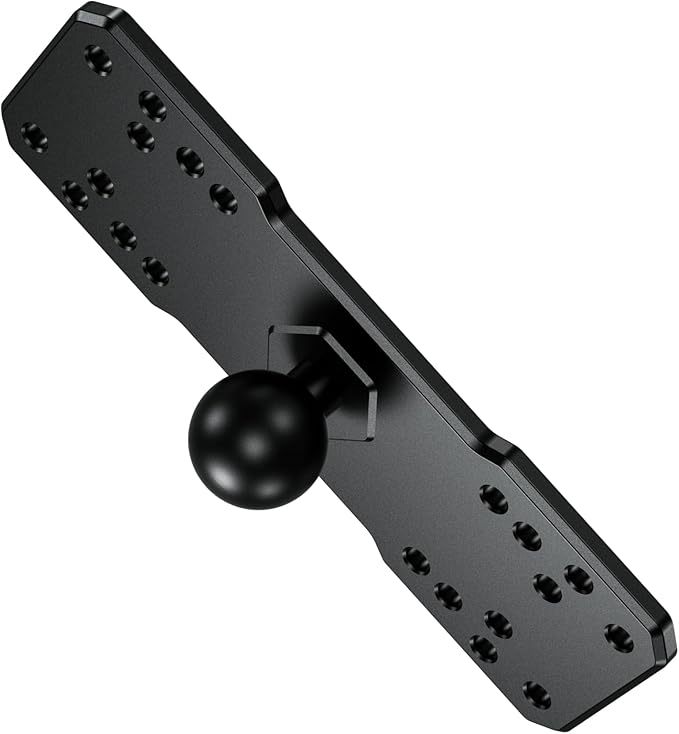 BRCOVAN 1'' Ball Fish Finder Mount, Aluminum Alloy Universal Marine Electronic Plate, Fit for RAM Mounts B Size 1 Inch Ball Double Socket Arm, Fit for Garmin, Lowrance, Humminbird, Raymarine and More