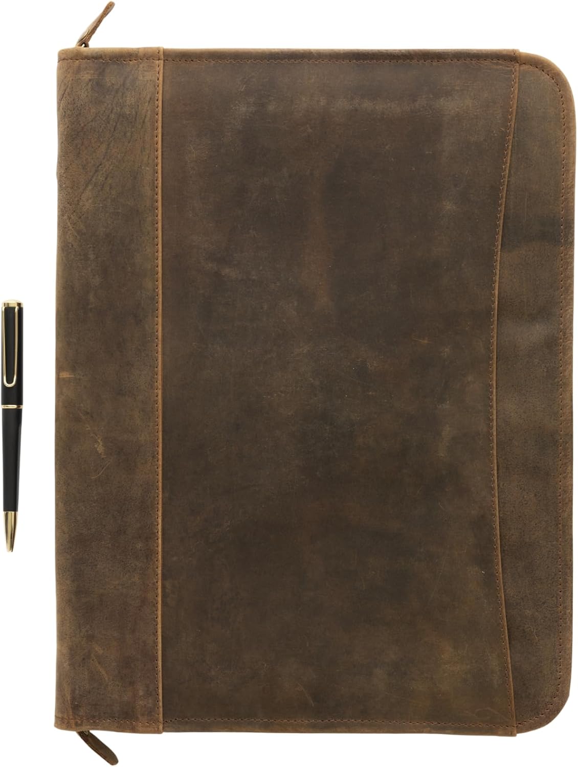 Leather Padfolio with Zipper â Business Portfolio for Men and Women, Legal Pad Portfolio, Leather Folder, Professional Padfolio for Meetings and Interviews