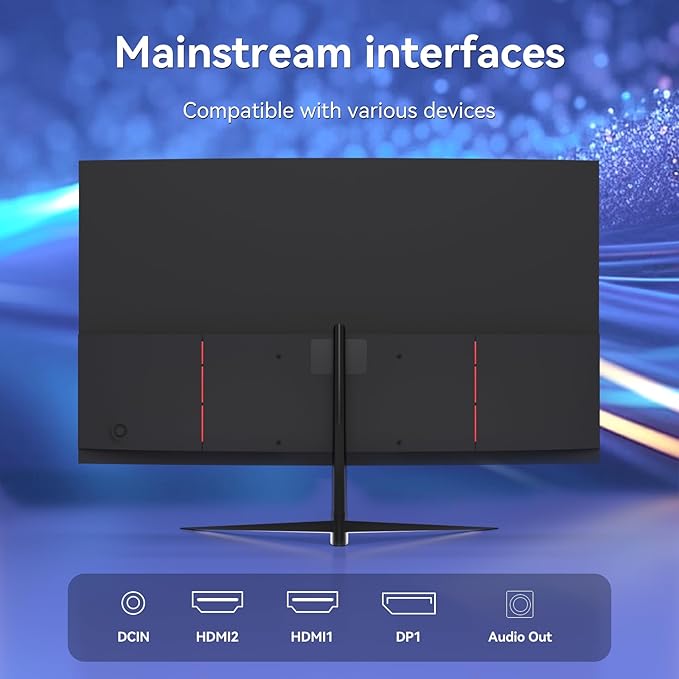 27Inch Ultrawide Curved 180Hz Gaming Computer Monitor -2K QHD(2560x1440) 1800R PC Screenr, 4000:1 Contrast Ratio, 1x Display Port, 2X HDMI ,(G27X Flex Pro)