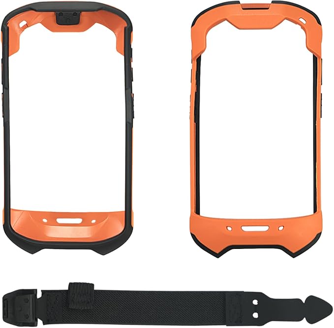 Protective Cover Case Rugged Boot with Hand Strap for Zebra TC51 TC52 TC56 TC57 TC510K,Case for Handheld Barcode Touch Mobile Computer,Scanner Accessories (Orange)