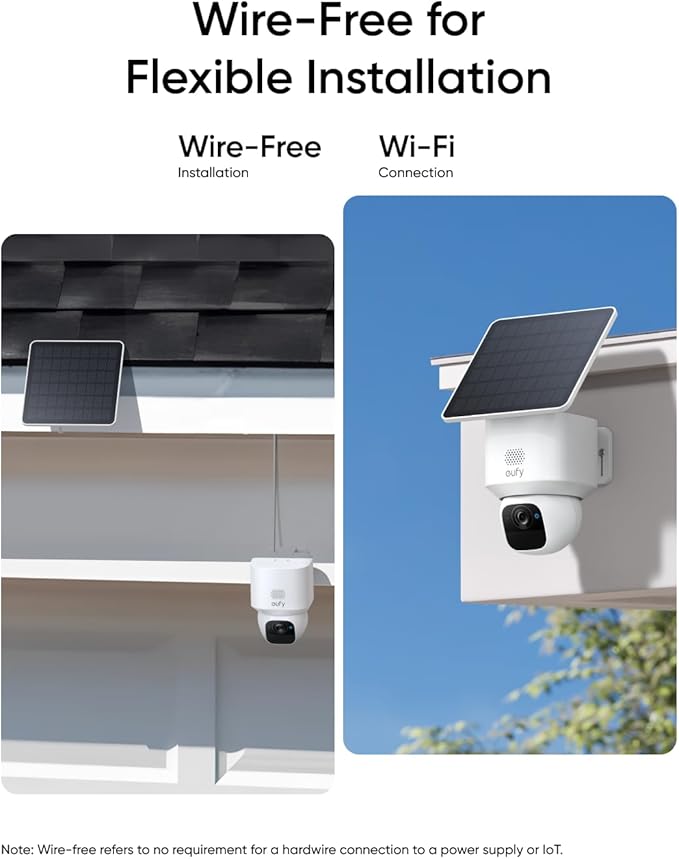 eufy Security SoloCam E30, 4-Cam Kit, Security Cameras Wireless Outdoor, Solar Camera Outdoor Wireless, 360° Pan, AI Tracking, 2K Clarity, No Monthly Fee (Renewed)