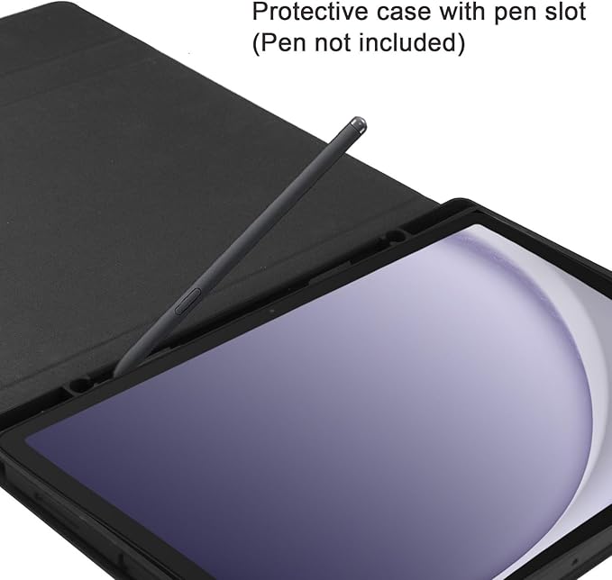 Keyboard Case for Samsung Galaxy Tab A9+/A9 Plus 11 Inch 2023 (SM-X210/X216/X218), Detachable Color Backlit Bluetooth Keyboard and Mouse, Slim Lightweight Stand Cover with Pen Holder (Black)