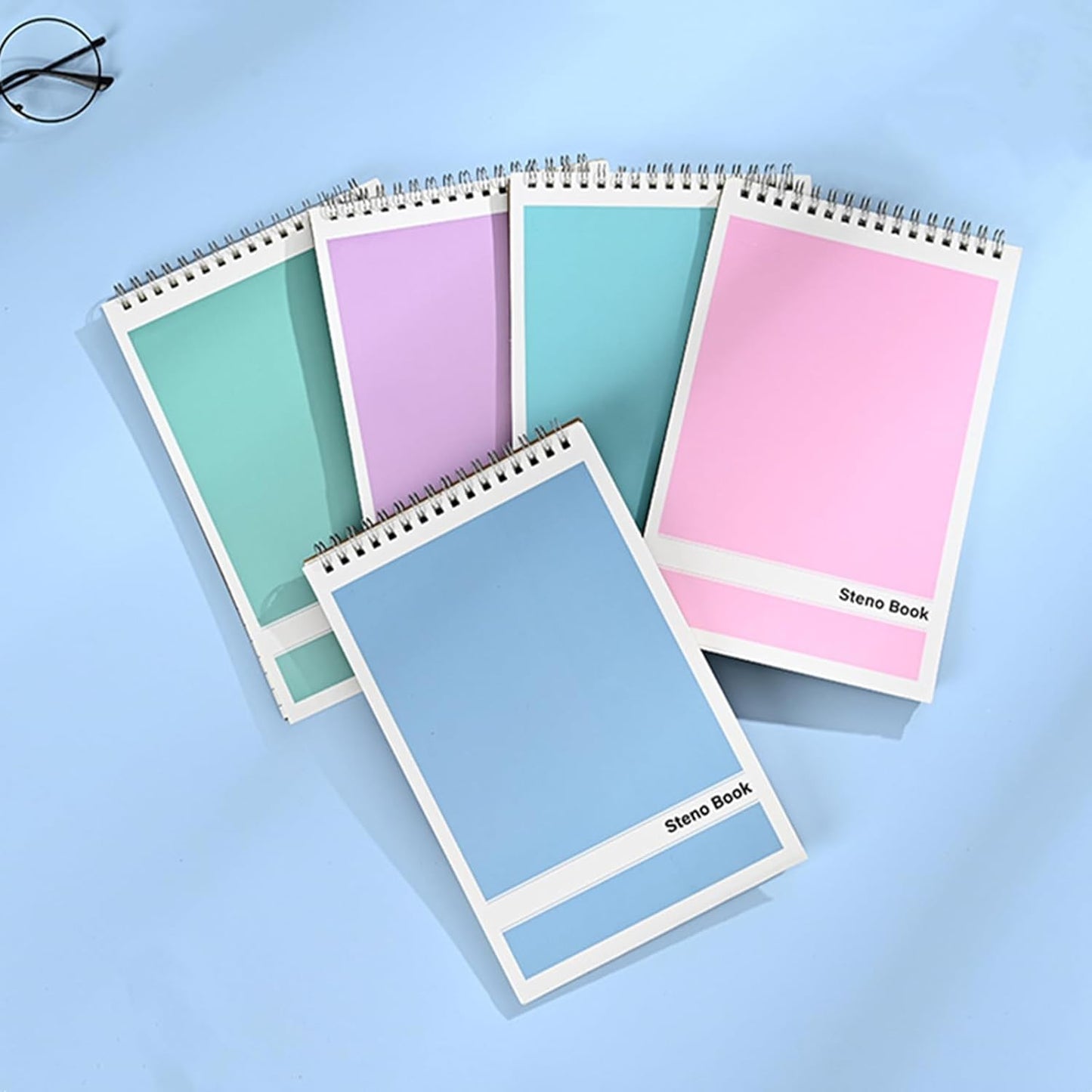 Steno Pads – 6x9 Inches 80 Sheets Steno Notebooks for Writing Notes in School, University, College & Office (2PCS Teal)