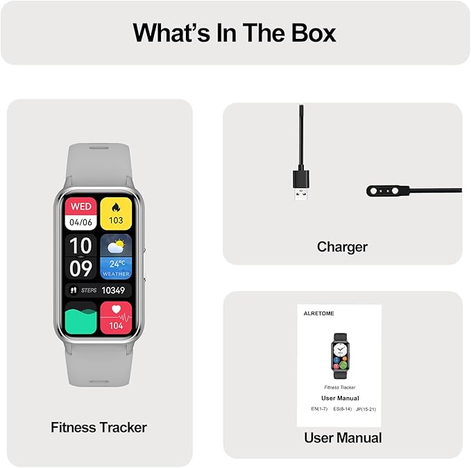 Fitness Tracker (Answer/Make Calls), Smart Watch for Women Men, with 1.47″ AMOLED Always-On Display, 24/7 Heart Rate, Sleep Tracking, 110+ Sport Modes, Waterproof, Compatible for Android Phone