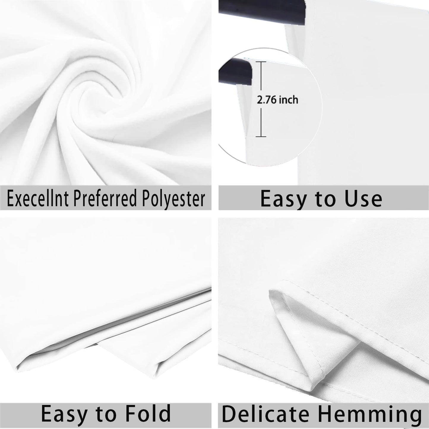 White Photo Backdrop for Photoshoot White Background for Photography Photo Backdrop Curtain for Party 10x20 FT
