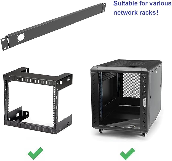 1U Hinged Rack Panel 1D XLR HDMI Audio Rack Mount Panel for 19 inches Rack Mount (1D)