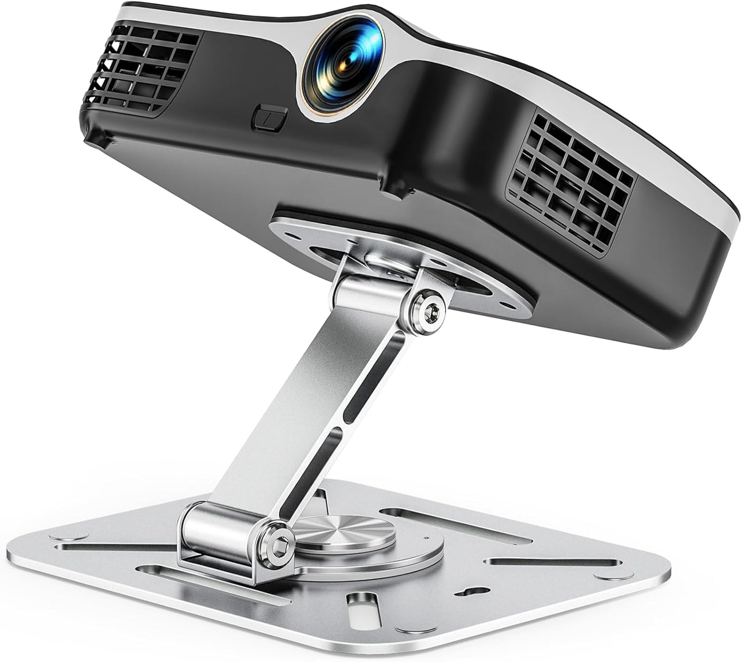 3-in-1 Projector Stand â Desk, Wall and Ceiling Mount with 1/4-Inch Thread, Foldable, Easy Setup, Height Adjustable and 360-degree Rotation Compatible with Most Projectors for Home, Office