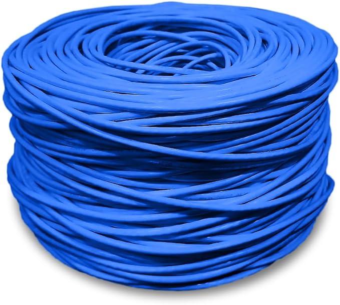 Dripstone 600001 1000ft CAT5e 4/UTP Ethernet LAN Cable 24AWG Network Wire (Blue)