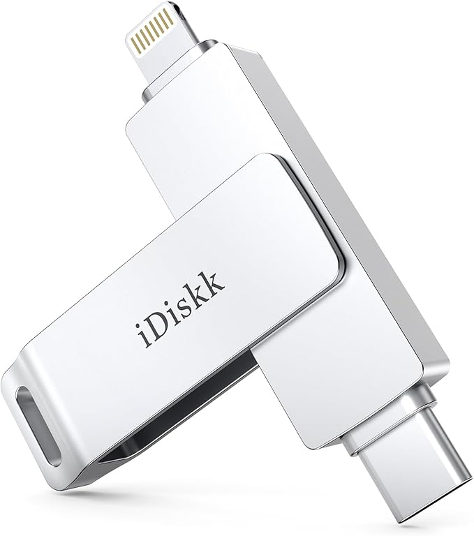 App-le Certified 1TB iPhone 17 iDiskk Photo Vault for iPhone USB Storage Photo Flash Drive Transfer Stick for iPhone Picture External Storage iPad Lightning USB C Android Photo Storage Photo Stick