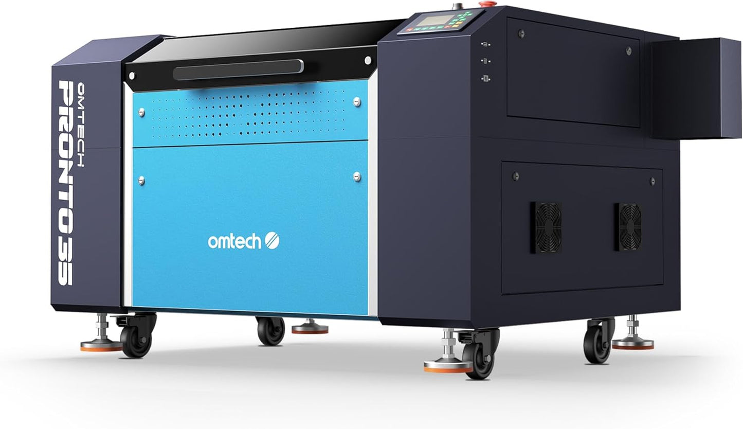OMTech 90W CO2 Laser Engraver, 28"x20" Laser Engraving Machine with Autofocus 2 Way Pass-Throughs Built-in Air Assist, Commercial Laser Cutting Etching Machine for Wood Glass Acrylic Leather More