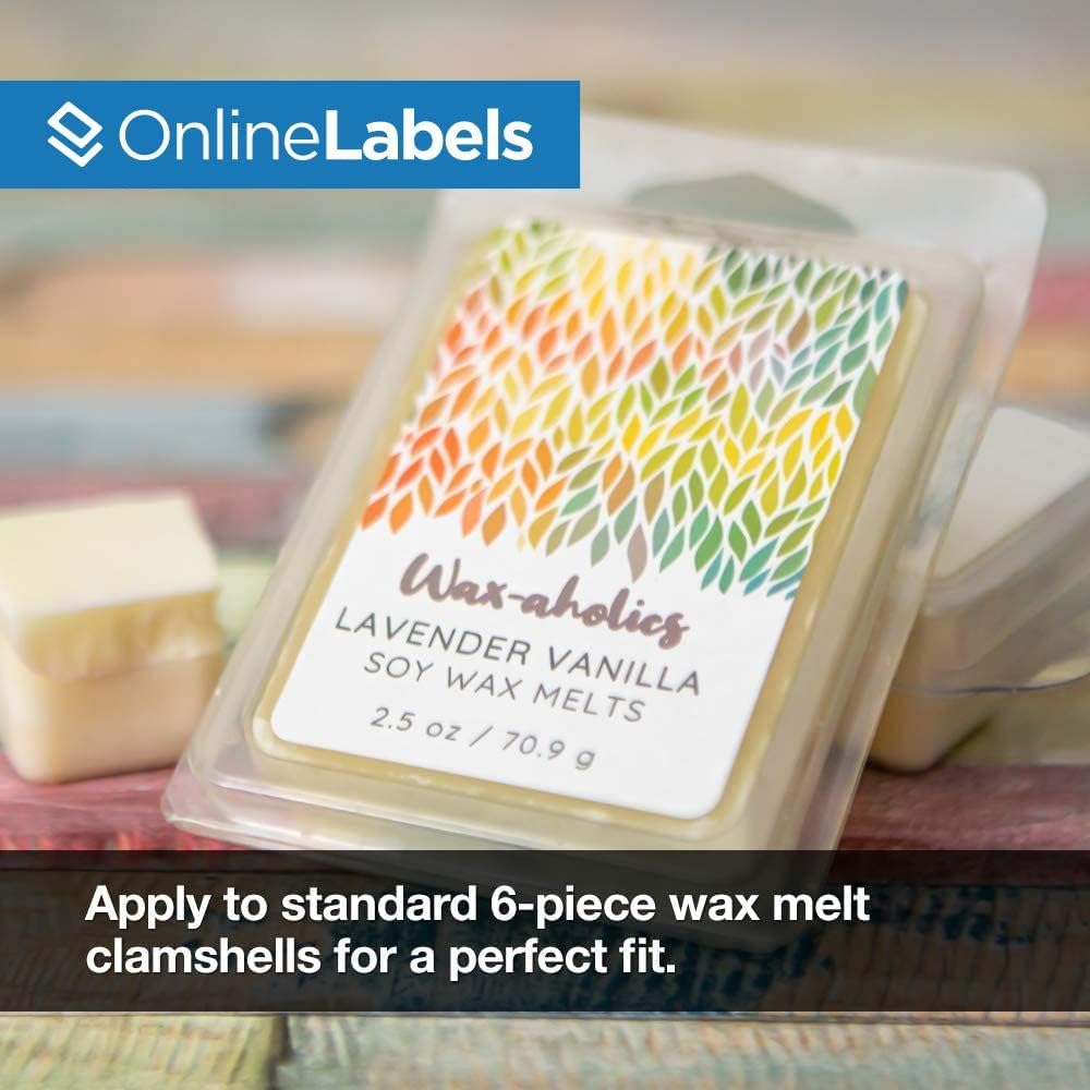 3 x 2 Rectangle Labels - Permanent, White Matte - Wax Melt, Soap, Address Labels - Pack of 1,000 Labels, 100 Sheets - Inkjet/Laser Printers - Online Labels