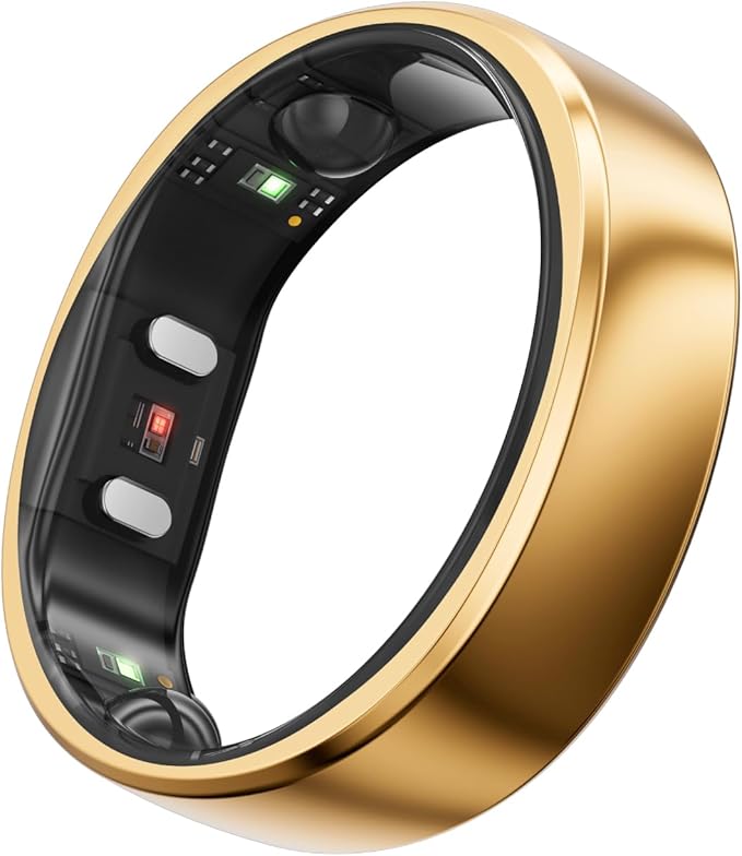 RingConn Gen 2, Worldâs First Smart Ring with Sleep Apnea Monitoring, No APP Subscription, 12-Day Battery Life, Stress/Heart Rate/Women's Health Tracker, Android & iOS Compatible (Rose Gold, Size 8)