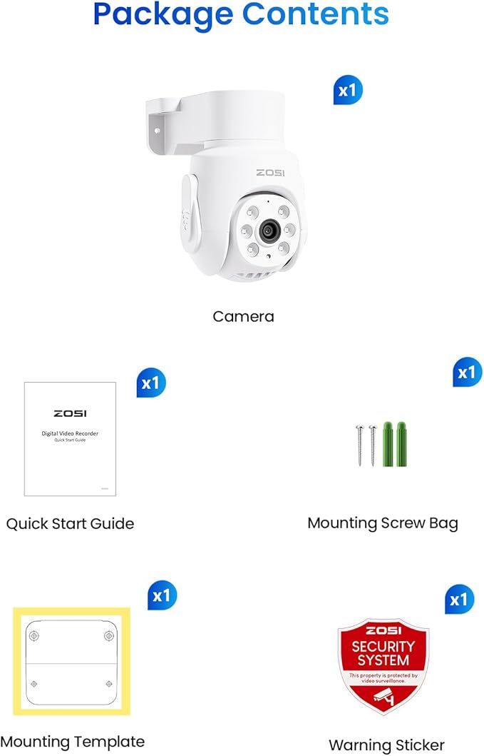 ZOSI 1080P Pan Tilt Analog HD TVI Wired Security Camera,355°View Outdoor Indoor,65ft Night Vision,One-Way Audio,Weatherproof,Only Compatible with Same Brand 1080P/5MP/4K CCTV Surveillance DVR System