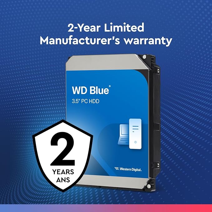 Western Digital 2TB WD Blue PC Internal Hard Drive HDD - 5400 RPM, SATA 6 Gb/s, 64 MB Cache, 3.5" - WD20EARZ