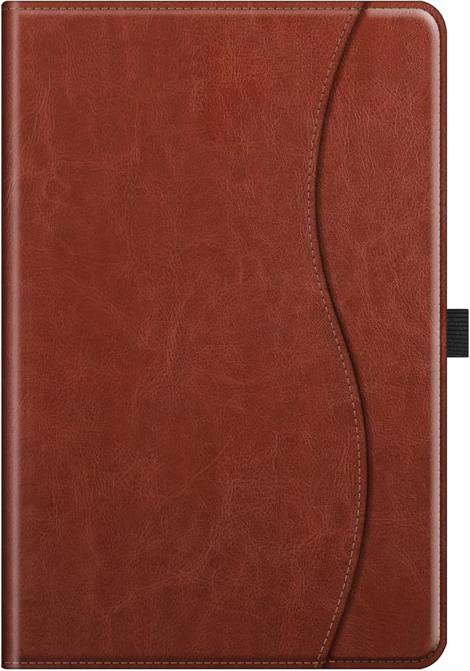 Fintie Case for Samsung Galaxy Tab A9 Plus/A9+ 5G 11 Inch 2023 Model (SM-X210/X216/X218), Multi-Angle Viewing Smart Stand Back Cover with Pocket Auto Wake/Sleep, Brown