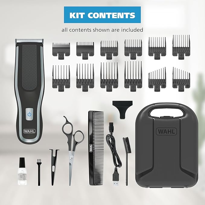 Wahl Clipper Self-Haircut Pro Lithium Ion Cordless Hair Clippers, Easy to Use Self Haircutting Kit Designed for DIY Haircuts – Model 3026122