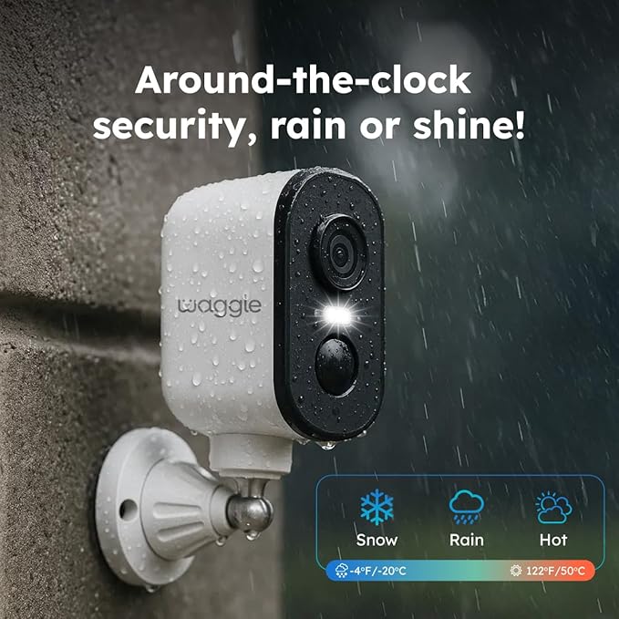 Waggle RV/Pet Temperature Monitor Lite + 4G Mini Camera Bundle - RV Pet Monitor | Real-time Temperature, Humidity, 4G Multi Carrier, 4G LTE Security Camera, Indoor/Outdoor, 2 Way Audio, Night Vision