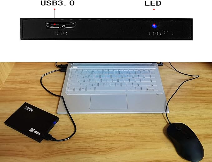 2.5'' 1TB Ultra Slim Portable External Hard Drive USB3.0 HDD Storage for PC/Desktop/Laptop/MacBook/Chromebook/Xbox One (Black)