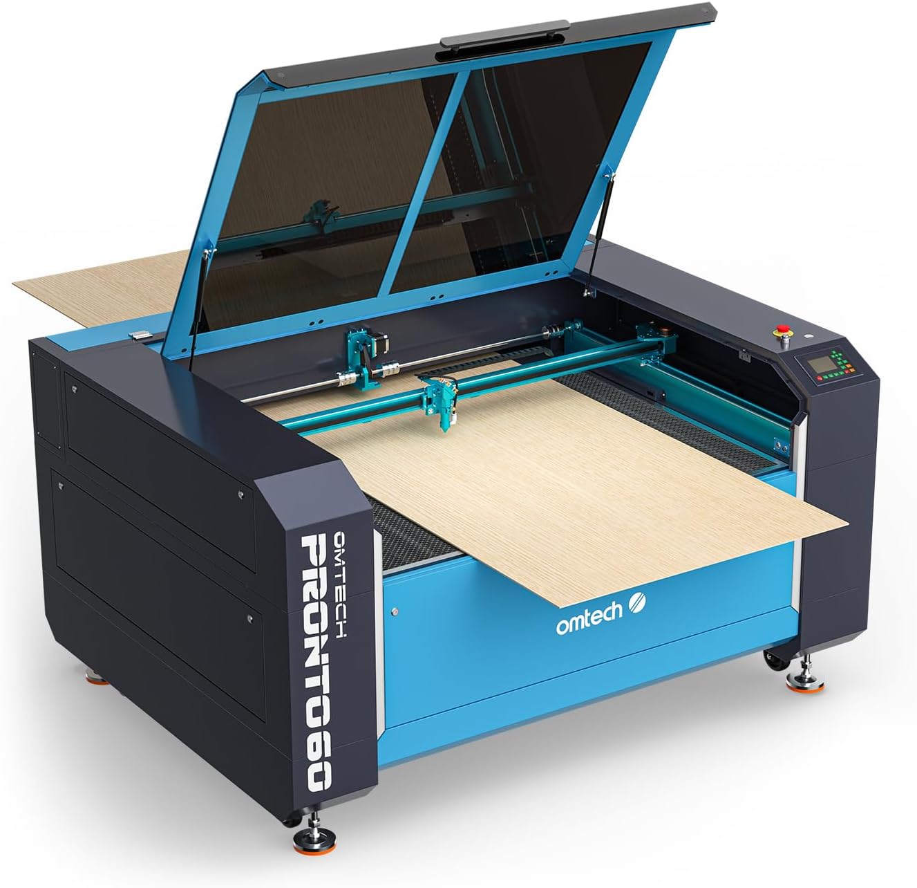 OMTech Pronto 130W CO2 Laser Engraver | 51" Ã 35" Laser Cutting Machine with Autofocus | 2-Way Pass, Air Assist, Red Dot Pointer | Ideal for Wood, Glass, Acrylic, and More
