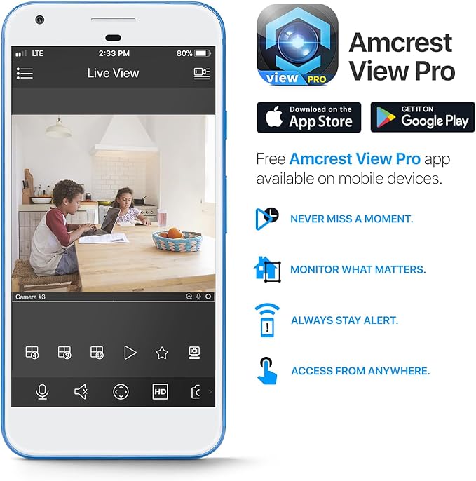 Amcrest 1080P WiFi Security Camera 2MP Indoor Pan/Tilt Wireless IP Camera, IP2M-841W (White)