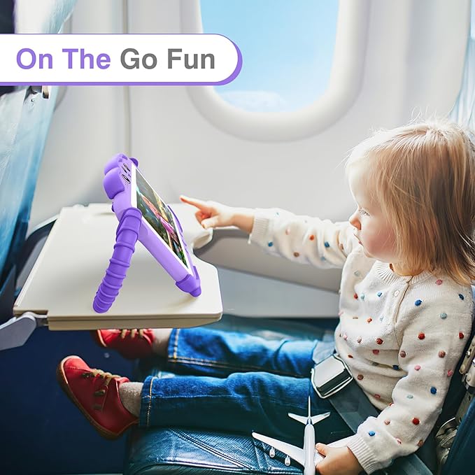 Kids Tablet 7IN Tablet for Kids 3-7 Toddler Tablet, Tablet for Toddler Learning Tablet Kids 32GB with Educational Games, GMS, Parent Controls, WIFI Kids Learning Tablet Toddler Boy Girl (Purple)