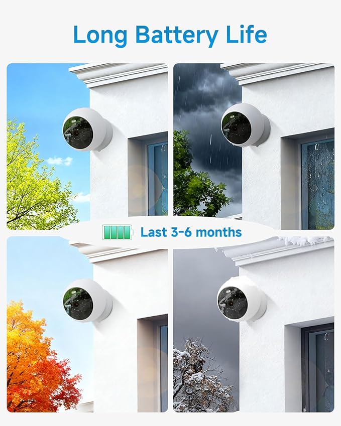 Noorio B200 Security Camera Wireless Outdoor Magnetic, 1080p Cameras for Home Security, Battery 1Min Install AI Motion Detection WiFi Indoor Camera, Color Night Vision, 2-Way Talk, Work with Alexa