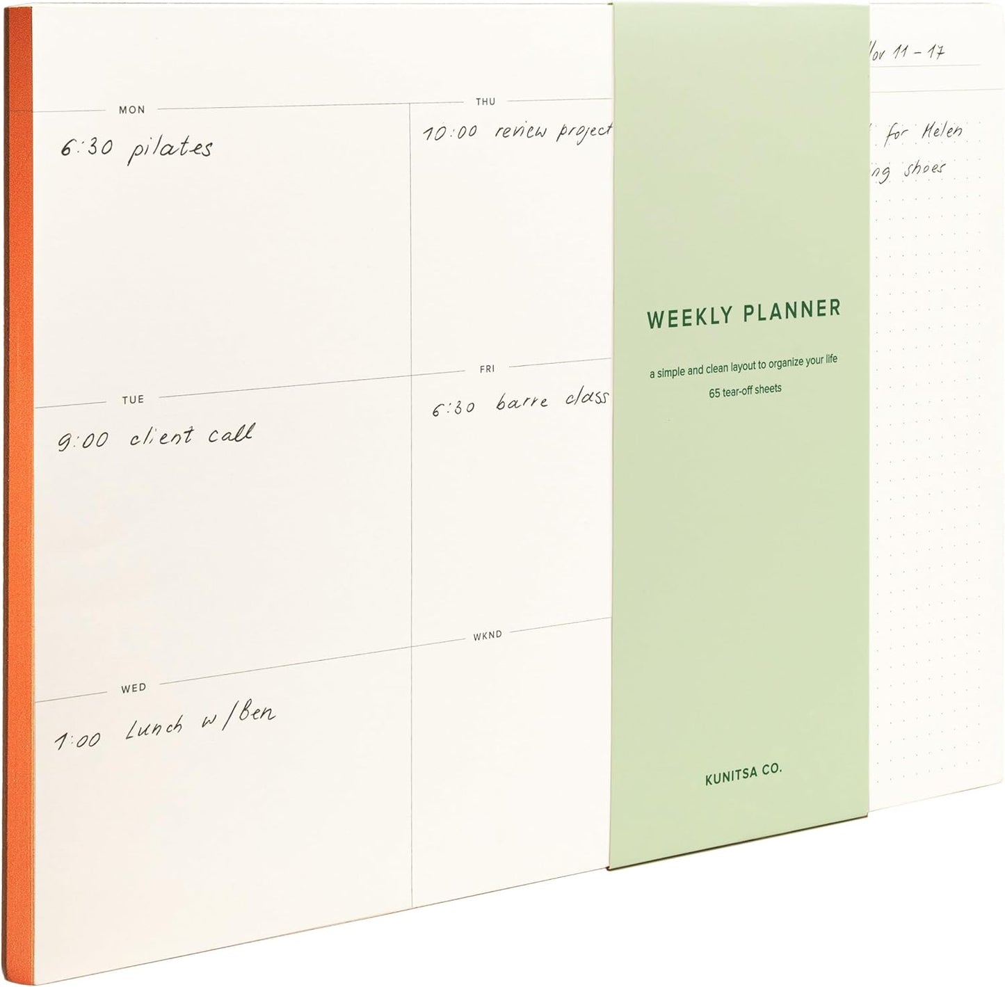Daily and Weekly To-Do List Notepad â Desk Pad for Work and Study, Orange, 11.7x8.3 Inches