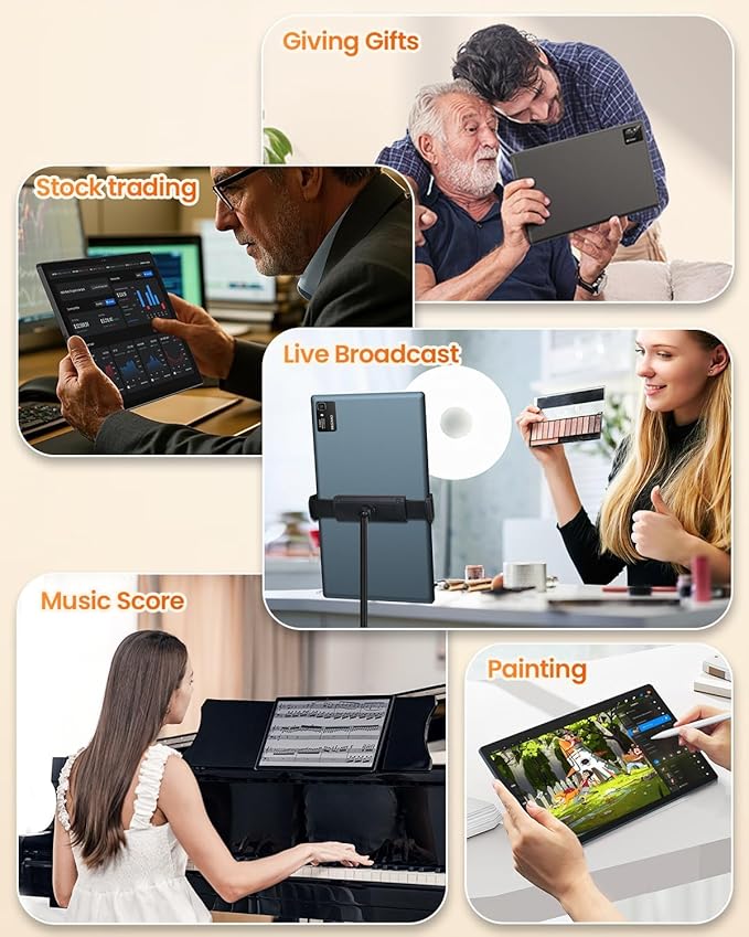 15.6 Inch Pro Tablet Android 14 Large Tablets 2025 Helio G99 Octa-Core 12GB+256GB, 1TB Expandable, 12000mAh 30W Fast Charge (inch,15.6, Black, 128, GB)