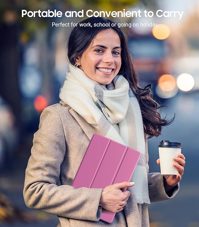 TiMOVO Case for Samsung Galaxy Tab A9+/A9 Plus 11" 2023, Slim Soft TPU Translucent Frosted Back Protective Cover for Galaxy Tab A9+ Tablet SM-X210/X216/X218, Auto Wake/Sleep, Pink Purple