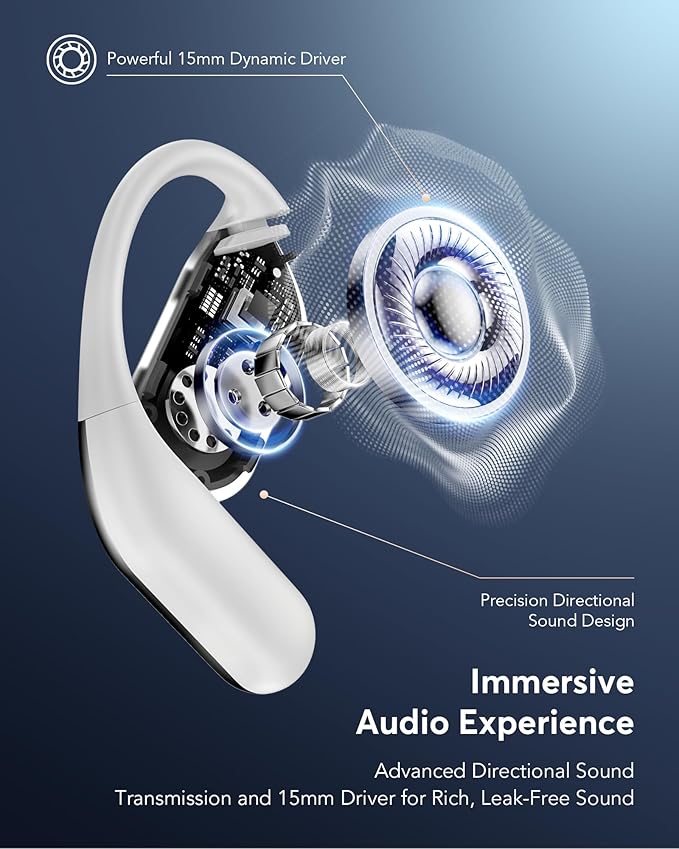 AI Translation Earbuds Real Time - Audifonos Traductores Inglés Español, 3-in-1 Translator Device, Supports 144 Languages & Accents, Open Ear Earbuds with Charging Case,Coconut White