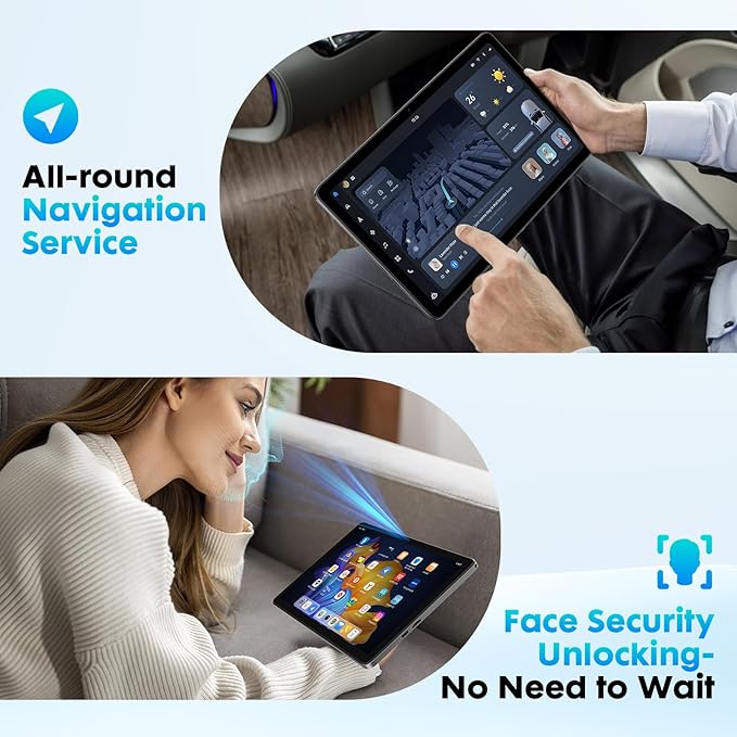 10 Inch Tablet, Android 15 with 24GB RAM + 128GB ROM (1TB Expandable), Octa-Core, 1280x800 IPS HD Touchscreen, 5MP+8MP Dual Camera, 6000mAh, Tablet with Keyboard, Mouse, Widevine L1(Gray)