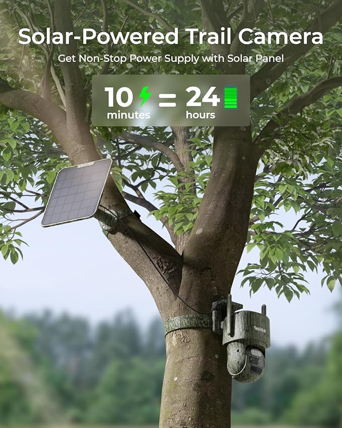 REOLINK 4G LTE 4K Dual-Lens PTZ Cellular Security Camera Outdoor -2Pack(Trail*1 + White*1), Wireless Auto Tracking, 6X Hybrid Zoom, Smart Detection, SIM Card Included, TrackMix LTE Solar Kits