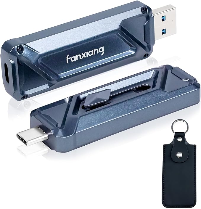 fanxiang 1TB External SSD USB Drive, 2050MB/s USB-C & USB-A Portable SSD 1TB,4K ProRes HDR Recording & Store,Zinc Alloy,External Solid State Drive for iPhone 15/16/17/Android/PC/Mac - F955