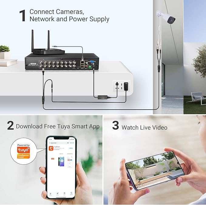 TIGERSECU Ultra HD 5MP 16 + 16 Channel Hybrid Security DVR/NVR with 4TB Hard Drive, Expandable to 32 Cameras, 6-in-1 Home Surveillance Recorder for 16 TVI, AHD, CVI, CVBS, RS485 PTZ and 16 IP Cameras