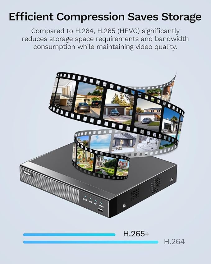 LongPlus 8MP 4K UHD Poe Wired Security Camera Outdoor for Security Cameras System, Cameras for Outdoor Home Security Spot Lights Color Night Vision, Strobe Light Alarm & Sound LPCP8B1