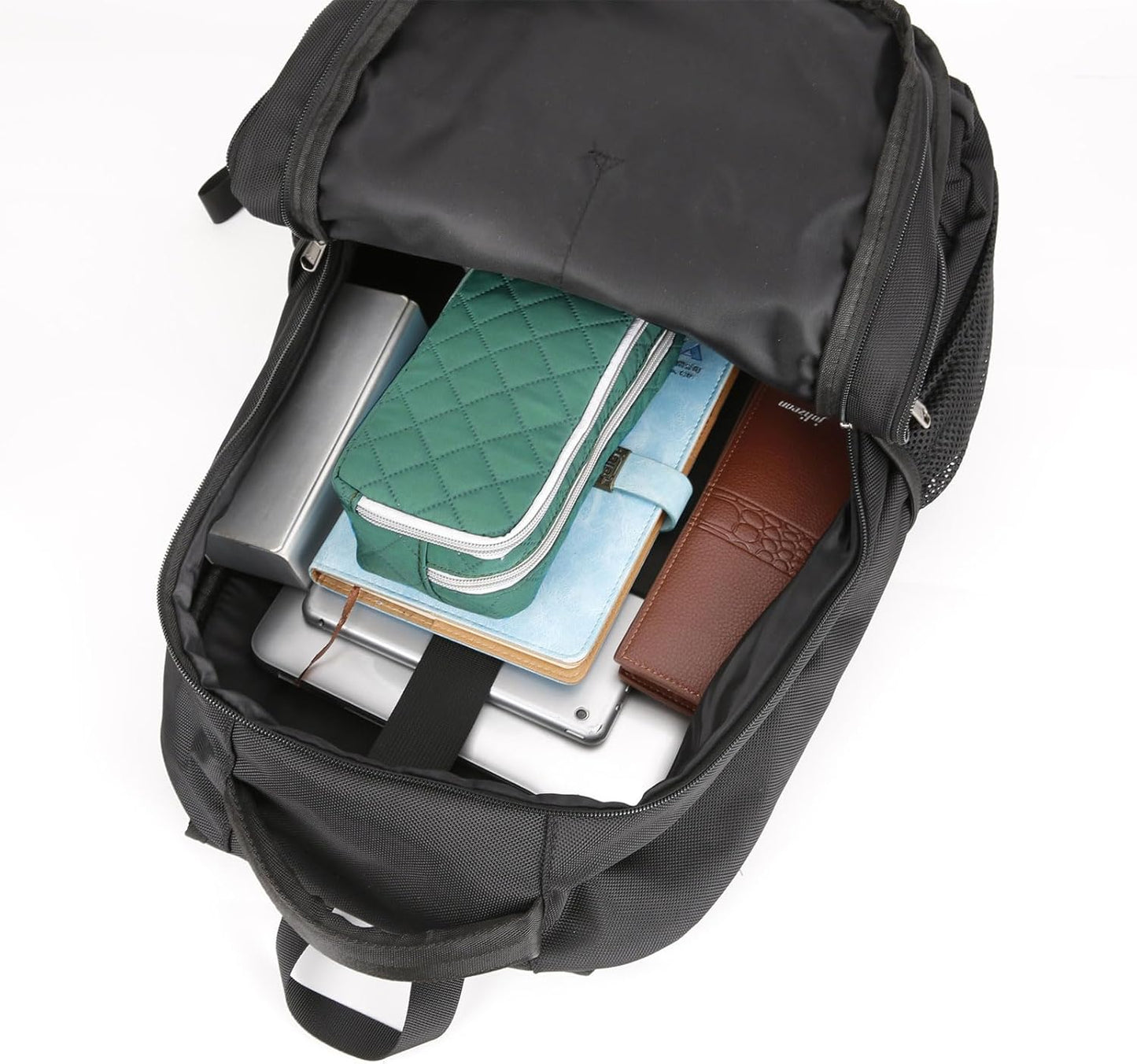 Della Gao Small Pencil Case Large Capacity Pencil Pouch Marker Pen Bag Coin Pouch Office Stationery Organizer (DarkGreen-02RH)