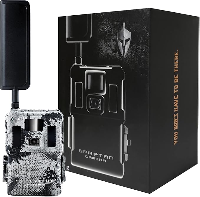 Spartan Camera GoLive2 4G LTE Trail Camera, 96°FOV Wide-Angle, Live Stream, Anti-Theft GPS, On-Demand Image & Video Capture, Real-time Updates, Built-in Lithium, Spartan Areus camo (1, AT&T)