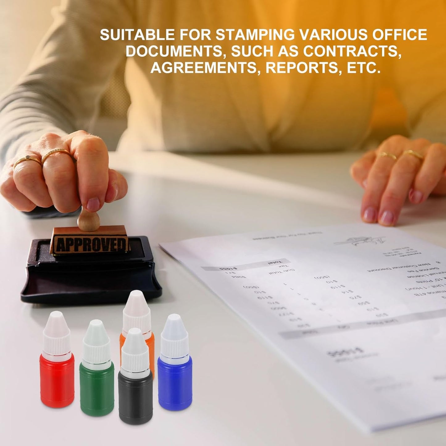 PATIKIL 0.33oz Refill Ink for Stamps and Ink Pads, 12Pcs 10ml Stamp Pad Ink Refill for Office Stamp Self Inking Stamp Date Stamp Scrapbooking, Red