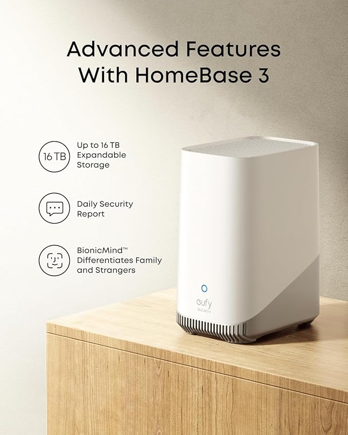 eufy SoloCam E42, 4K Security Camera Wireless Outdoor, Solar Powered, AI Motion Tracking, Strobe Light, Pan & Tilt, Facial Recognition, Up to 16 TB, Smart Home Compatible