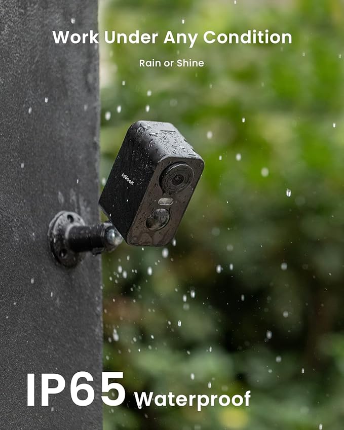 ieGeek Security Cameras Wireless Outdoor 2-Pack, 2K WiFi Surveillance Camera for Home Security, Battery Powered Security Cameras with Siren & Spotlight, AI Detection, IP65 Waterproof, Works with Alexa