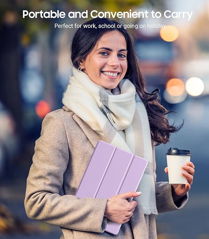 TiMOVO Case for Samsung Galaxy Tab A9+/A9 Plus 11" 2023, Slim Soft TPU Translucent Frosted Back Protective Cover for Galaxy Tab A9+ Tablet SM-X210/X216/X218, Auto Wake/Sleep, Taro Purple
